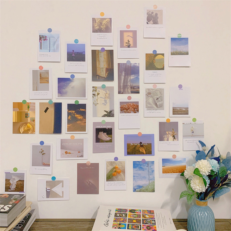 30Pcs Romantic Art Posters Sti - Photography Background 评论和价格