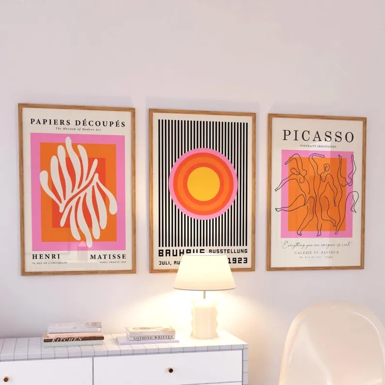 3pcsModern Orange  Bauhaus And - Photography Gallery 评论和价格