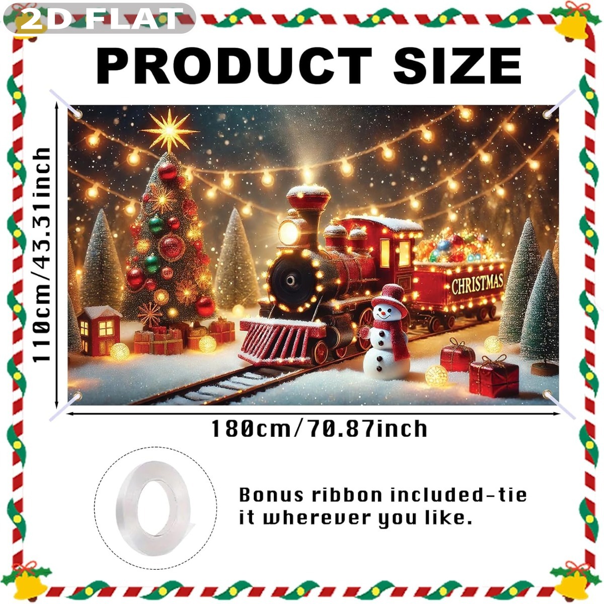 1pc Christmas Tree & Gifts Lar - Photography Background 评论和价格