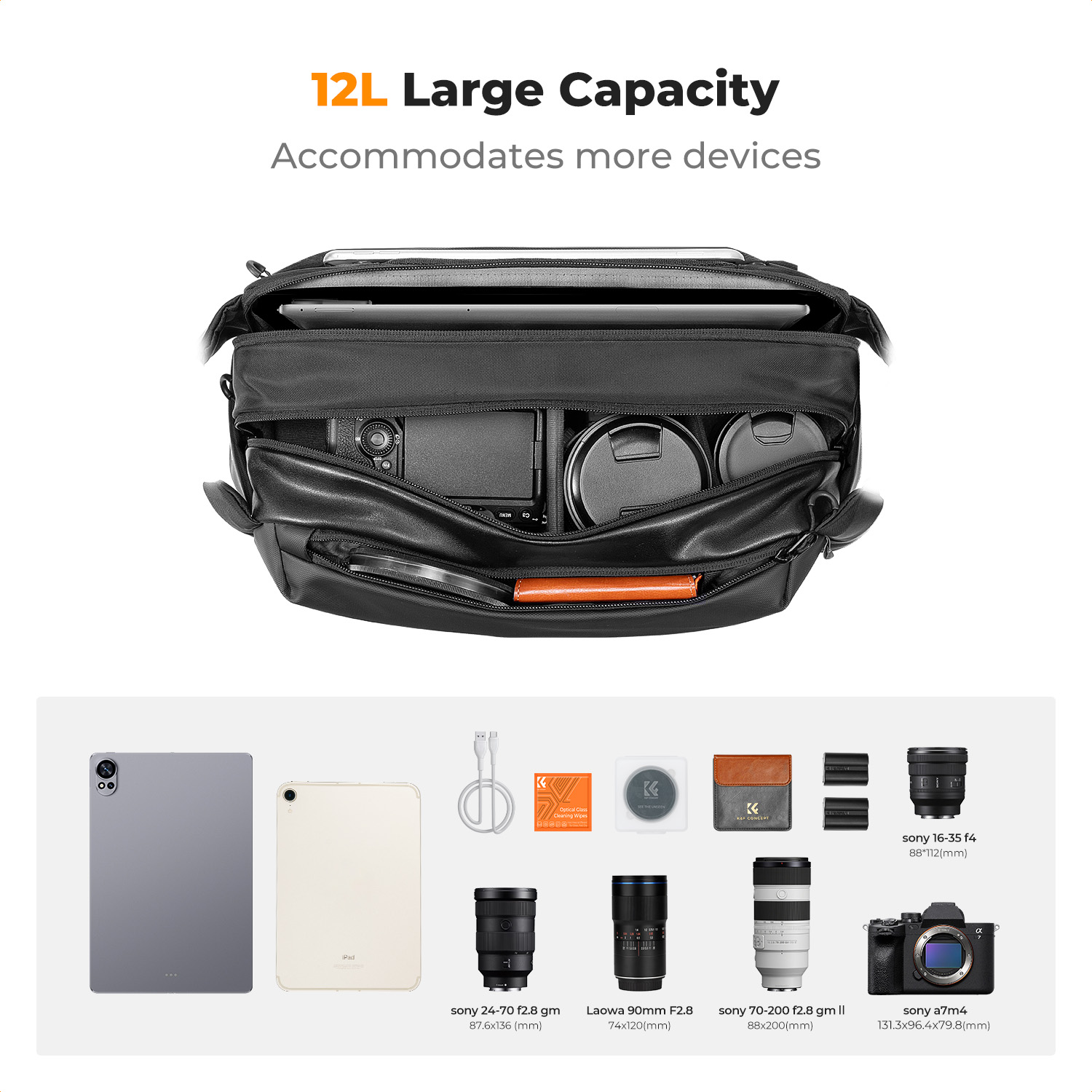 K&F CONCEPT 12L/10L Camera Sli - Camera Bag Waterproof 评论和价格