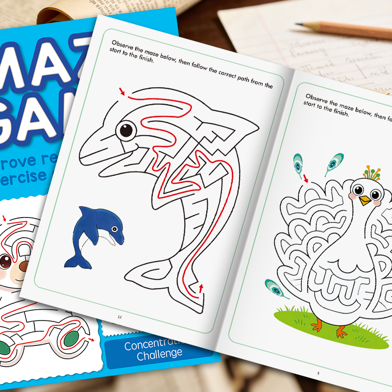 Children's Fun Maze Drawing Bo - Photography Of Book 评论和价格