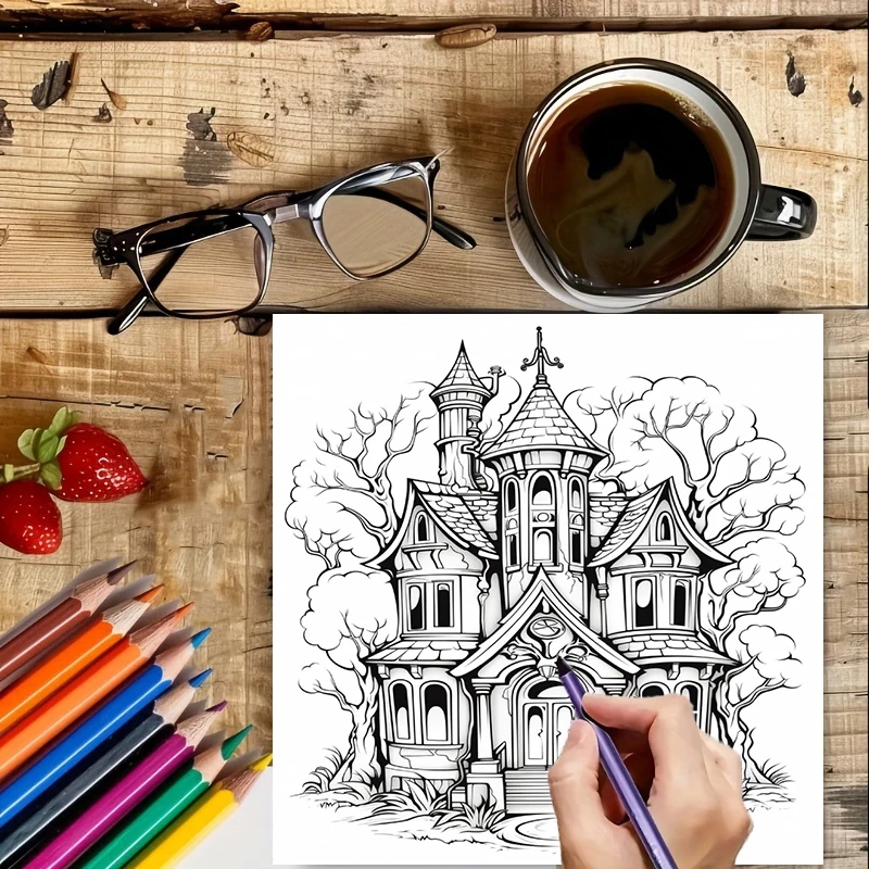 Haunted House Coloring Book fo - Photography Of Book 评论和价格