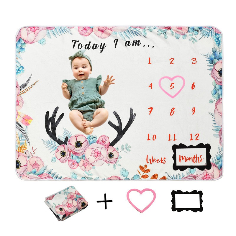Digital Printed Flannel Milest - Photography Background 评论和价格
